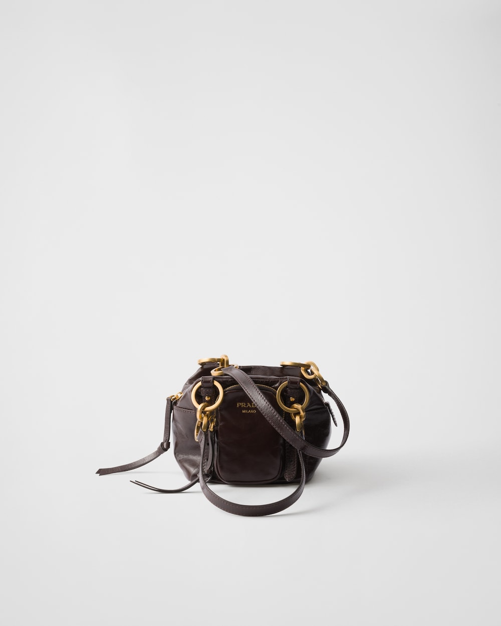 Prada Dangle Leather Top-Handle Mini-Bag - Image 1